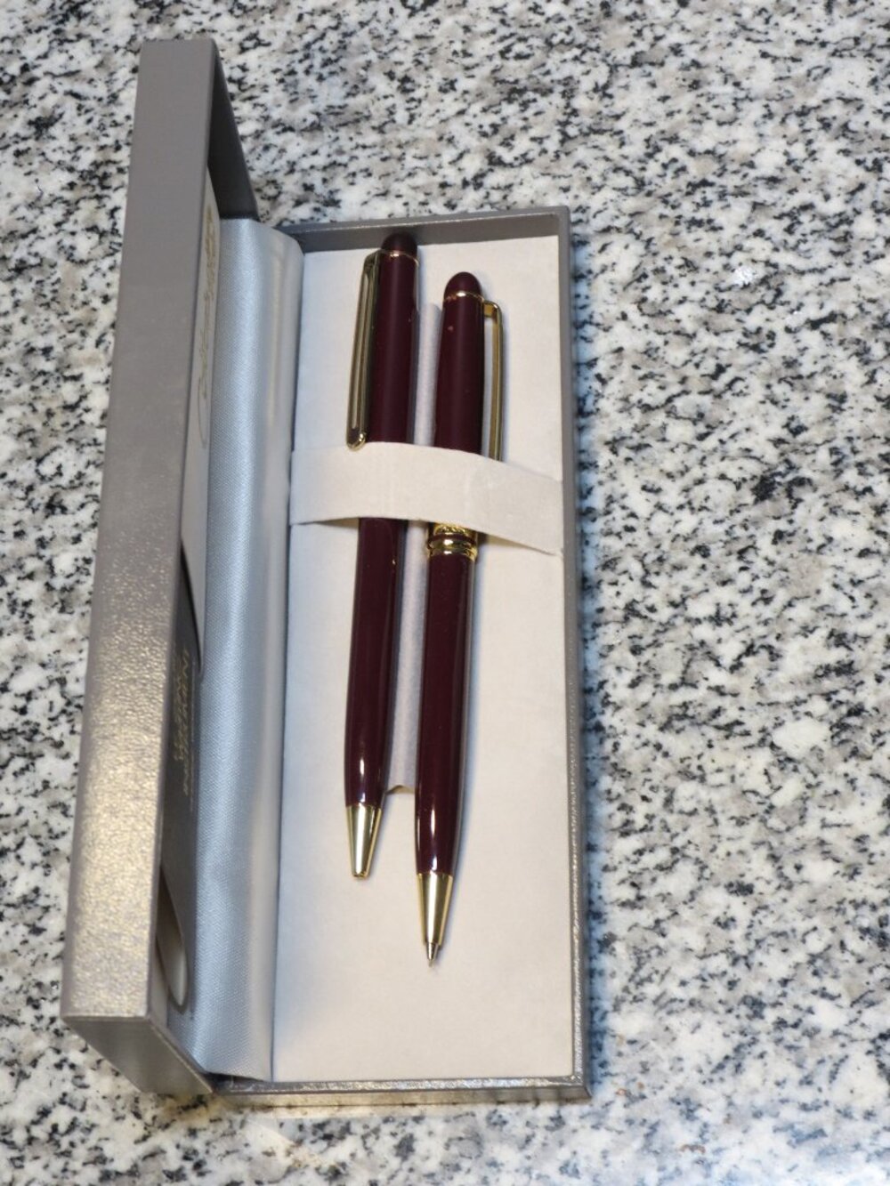 Vintage New Colibri Le Grand Writing Instrument Pen&Pencil Set LMC10111 Burgundy